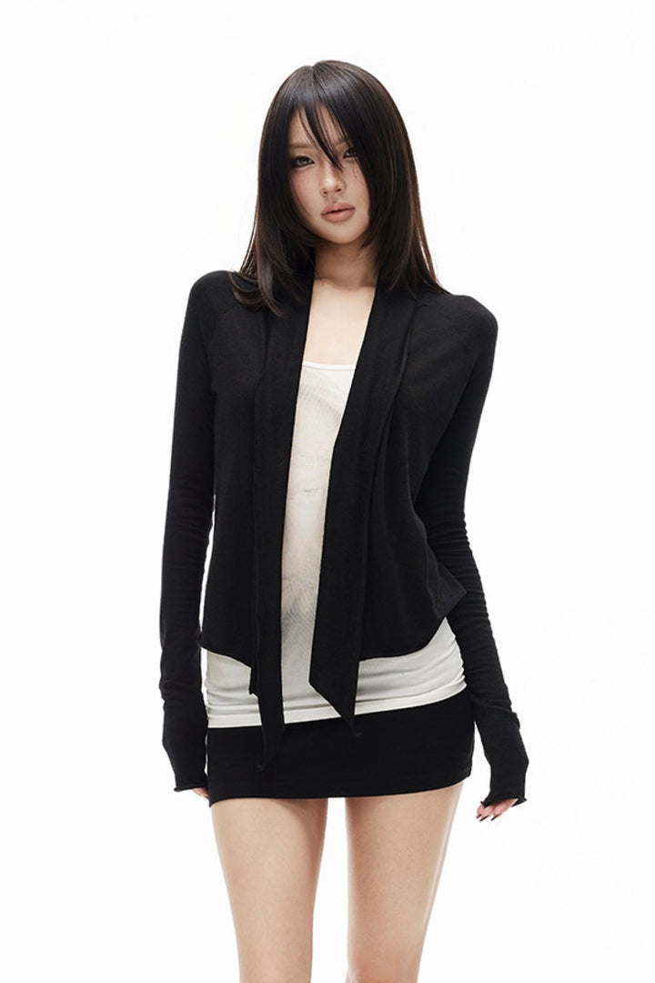 Waterfall Knit Wrap Cardigan