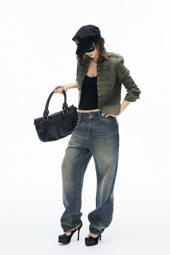 Ada Olive Military Jacket