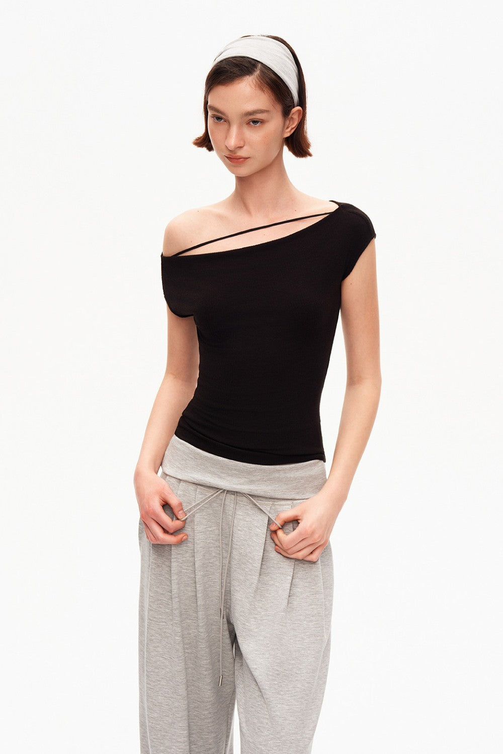 Lena Off-Shoulder Ribbed Top