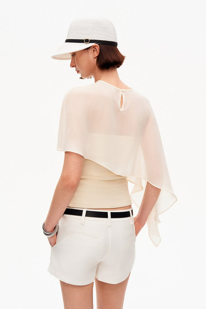 Mila Mesh Cape Top