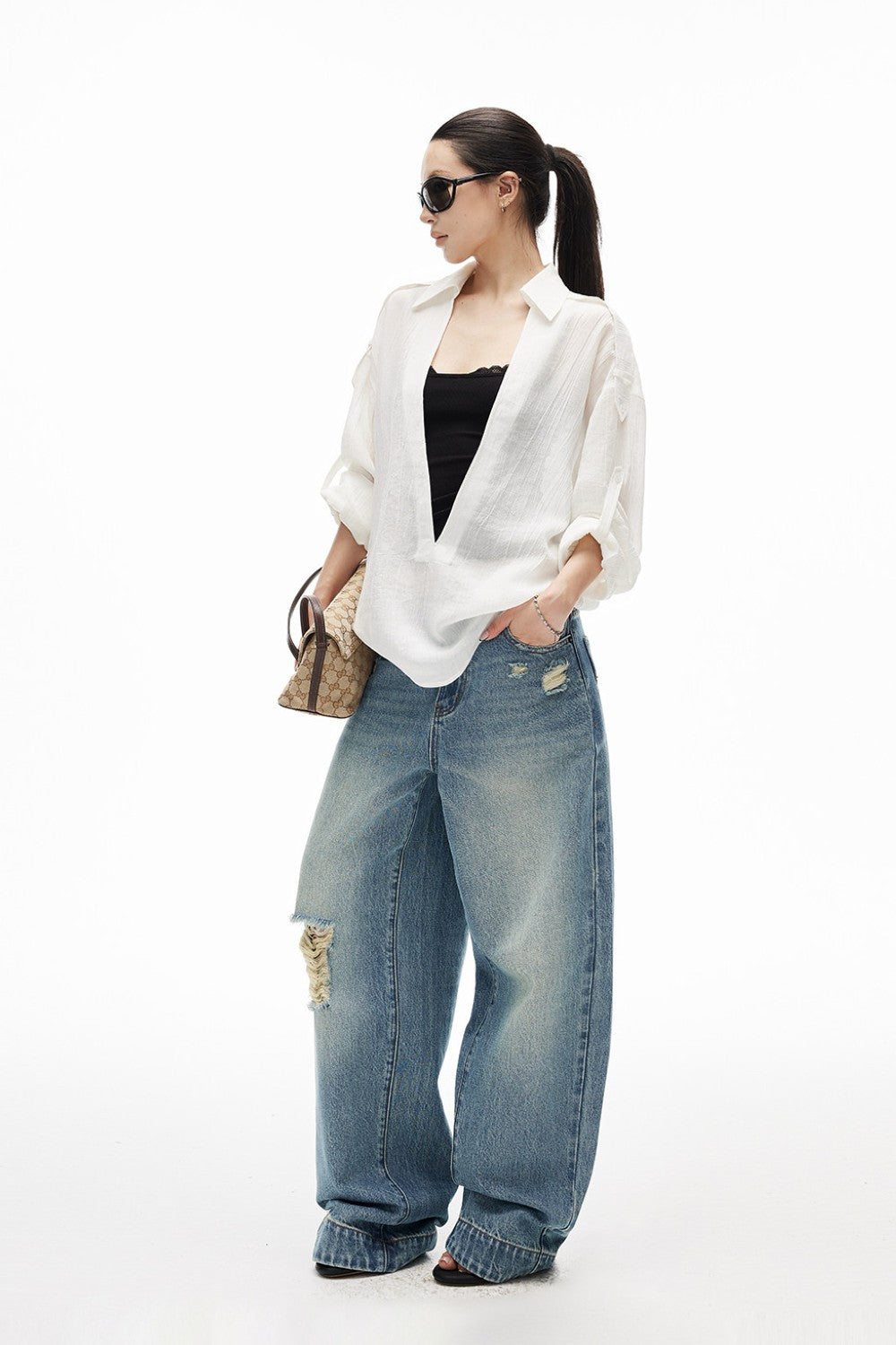 Elise White Tide Blouse