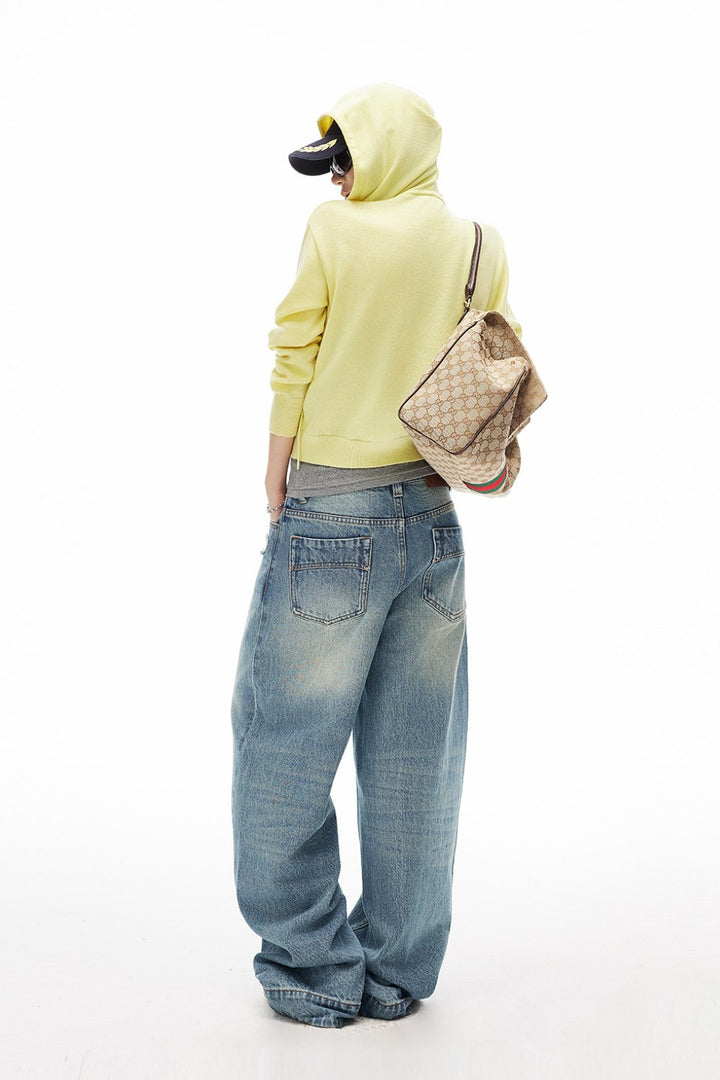 Lemon Knit Hooded Jacket