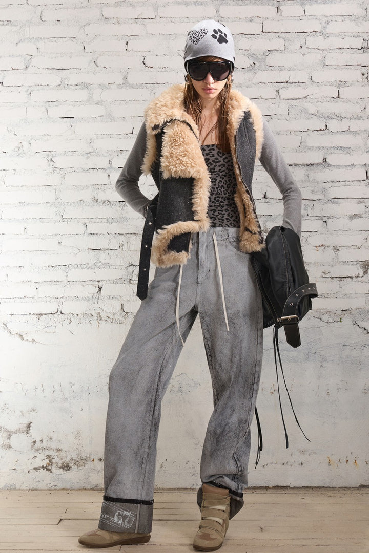 Celine Slant Fur Vest