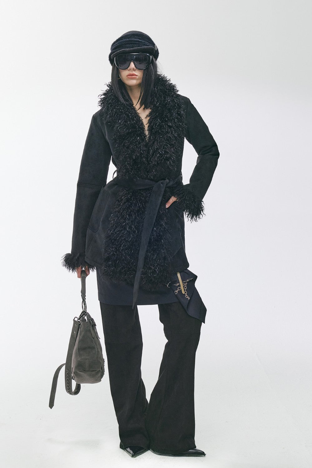 Nina Shearling Midline Coat