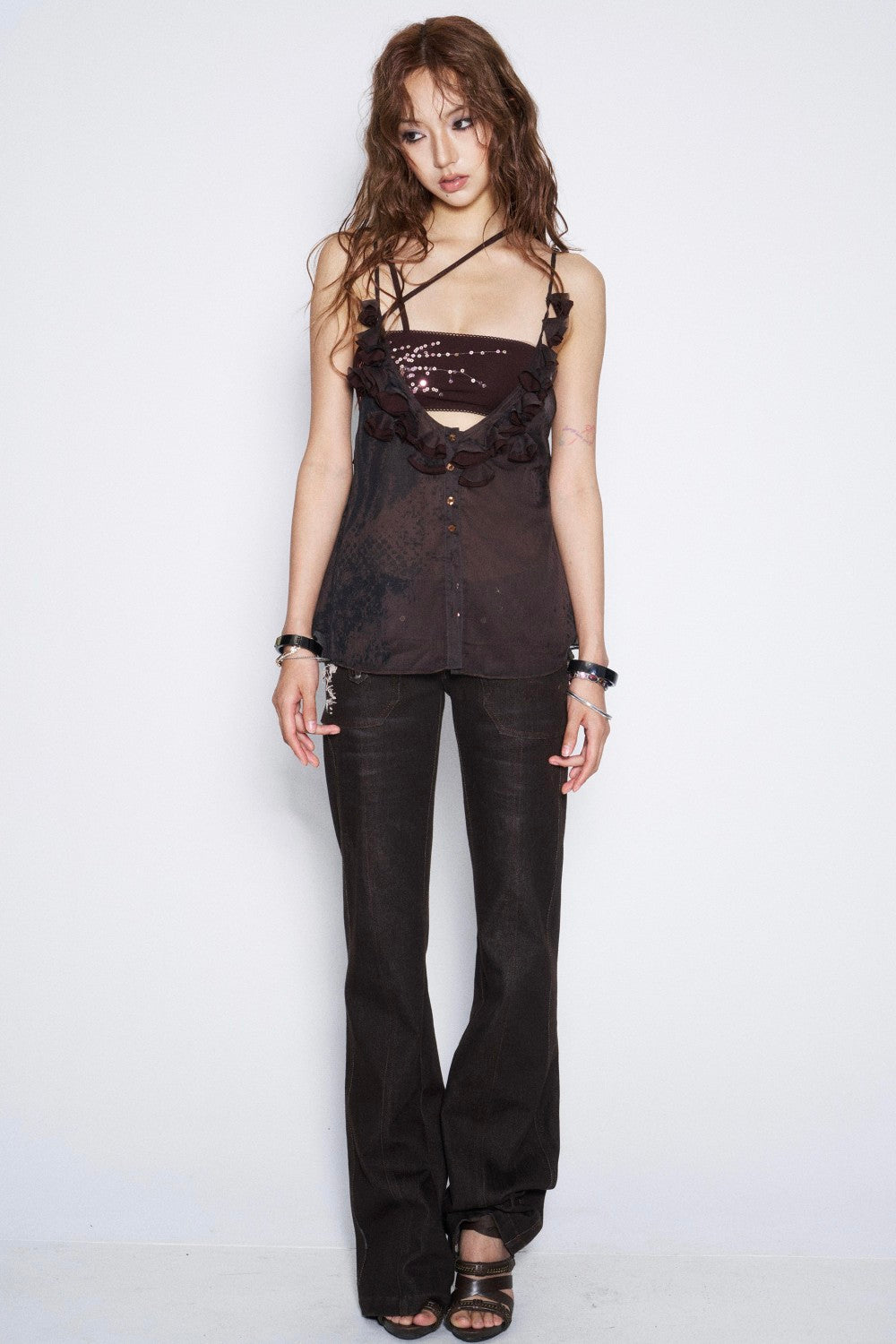 Mila Sequin Satin Cami