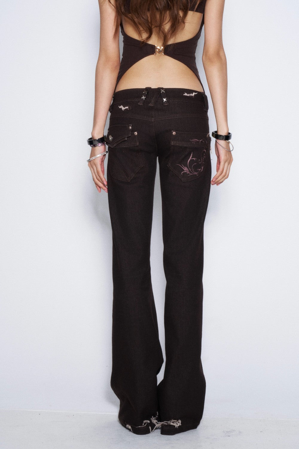 Kaia Embroidered Retro Jeans
