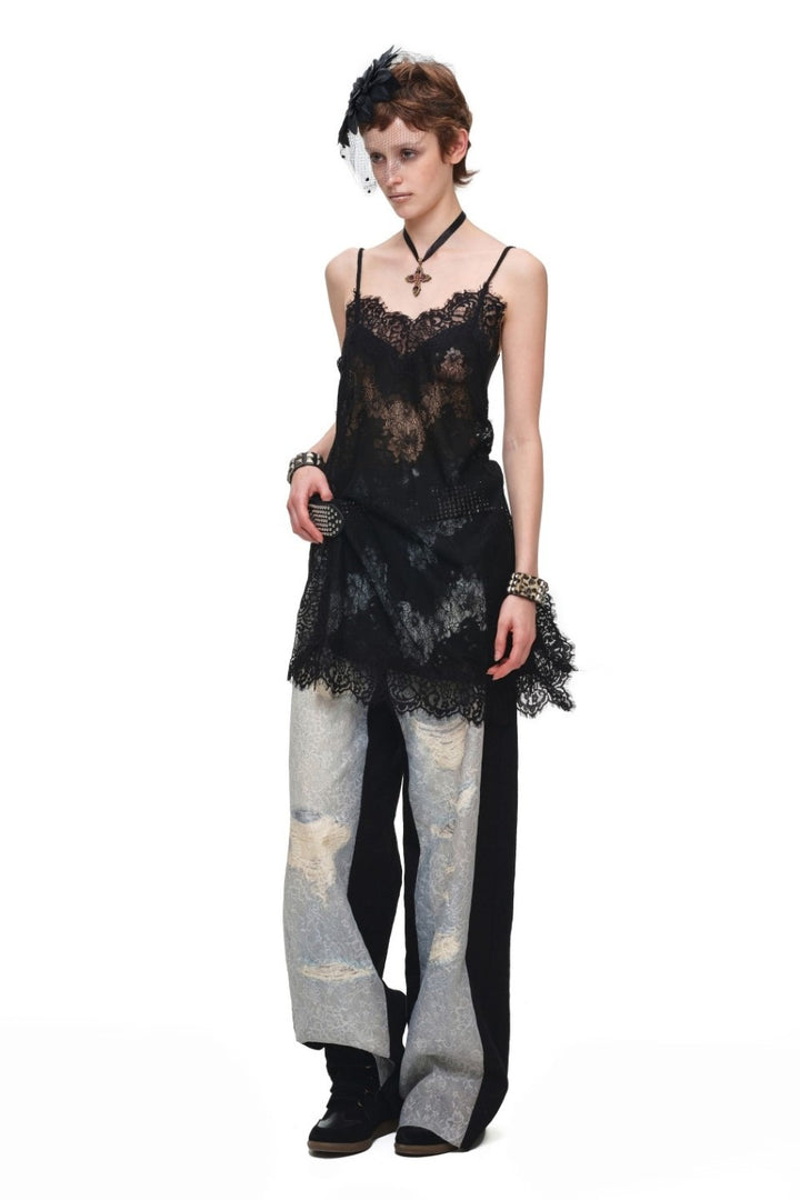 Midnight Lace Slip Dress