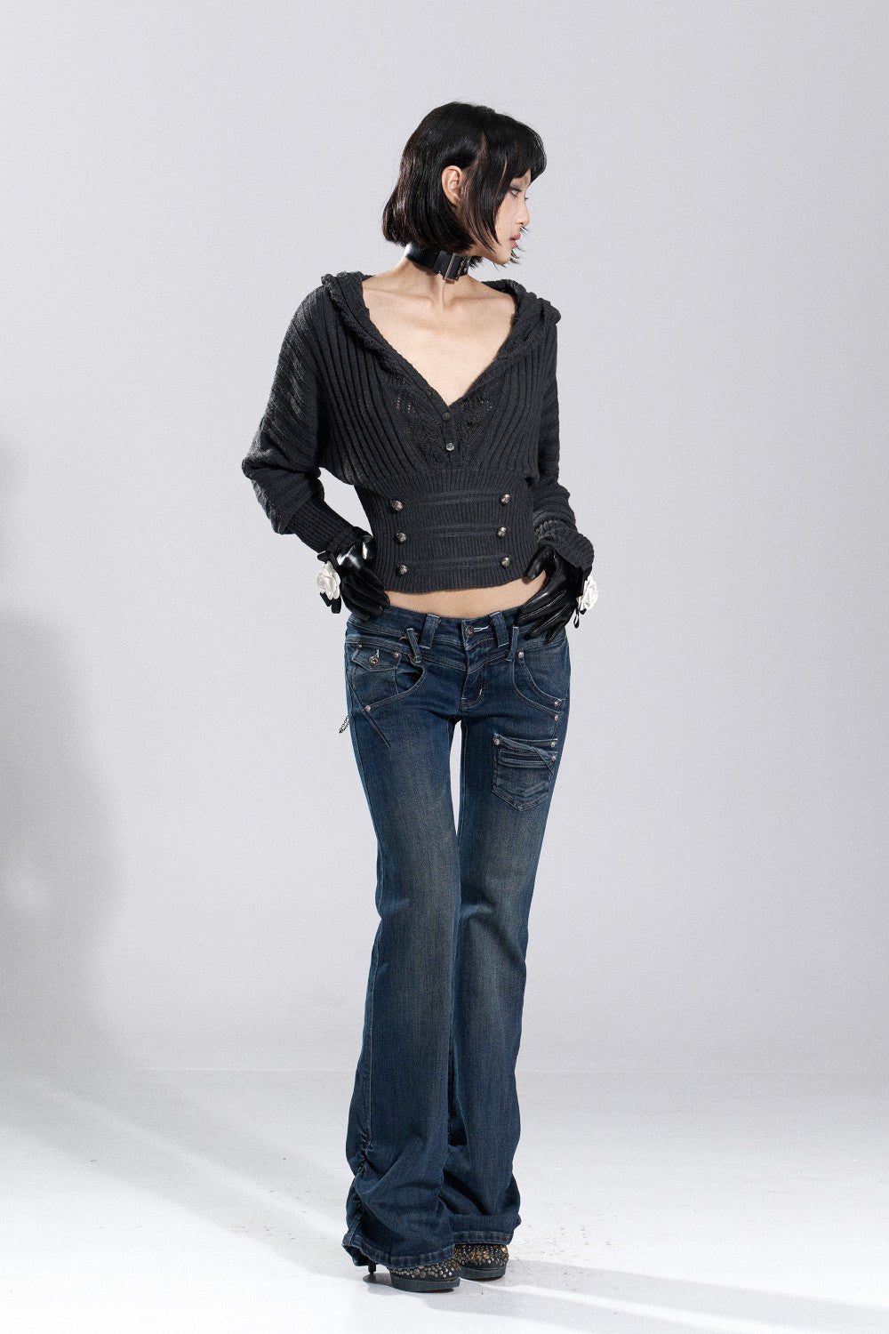 Indigo Hour Low-Rise Jeans