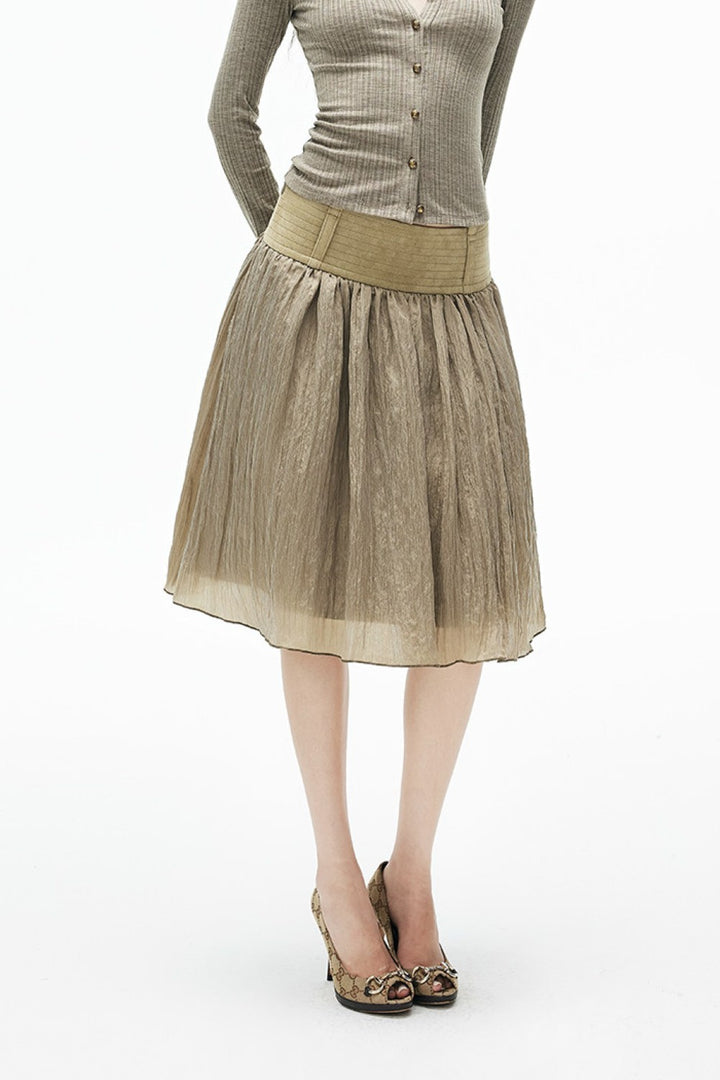 Sage Reverie Pleated Skirt