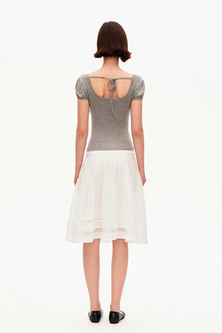 Clara Pleated A-Line Skirt