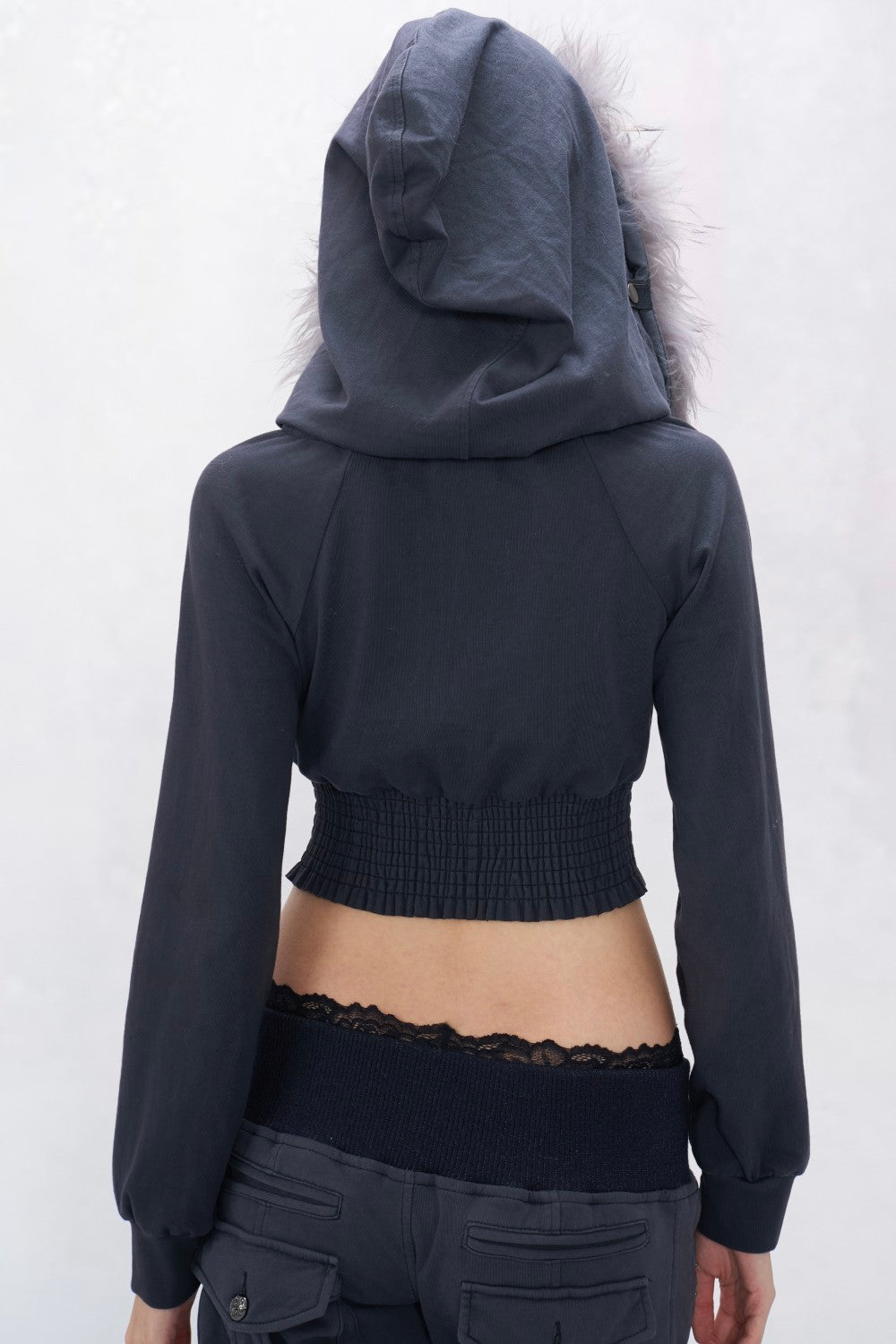 Crystal Fur-Trimmed Jacket