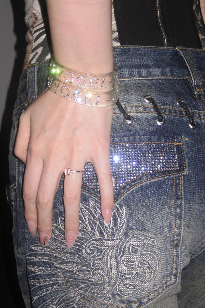Slim Clear Crystal Bracelet