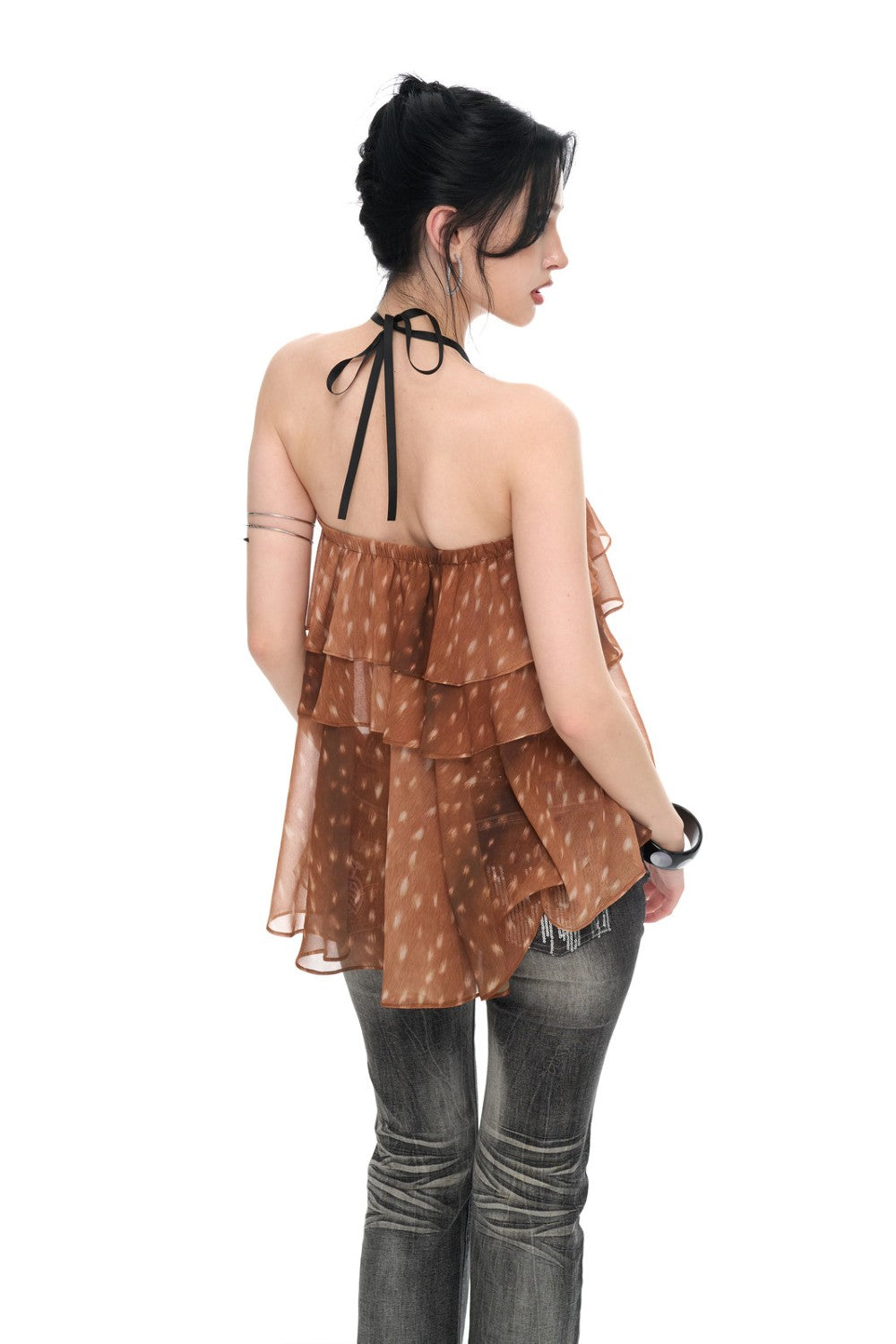 Deer Flutter Halter Top