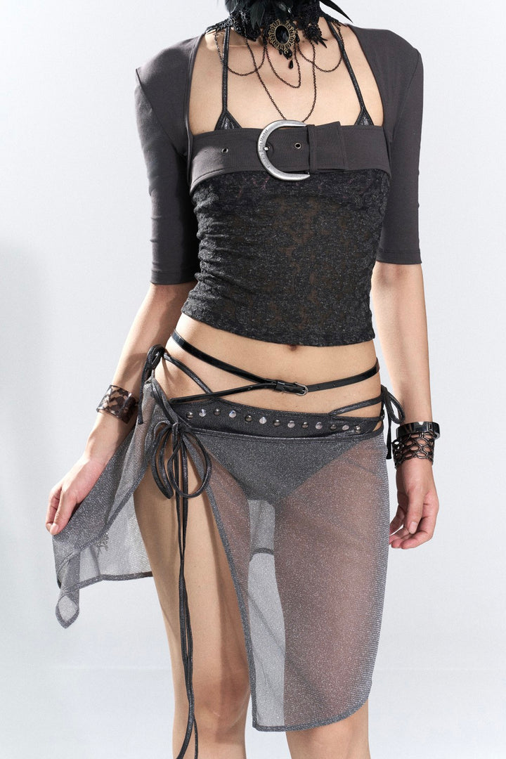 Romance Buckle Lace Top
