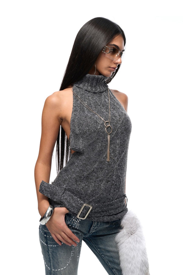 Kaia Open-Back Halter Top