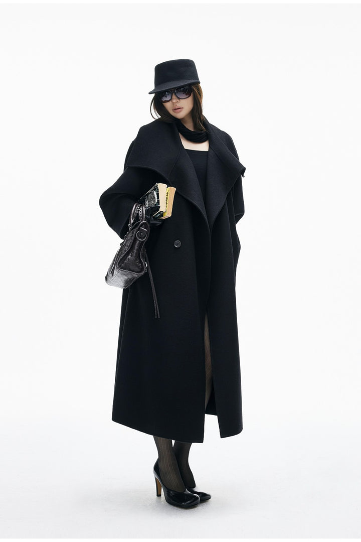 Oversized Wool Trench Coat