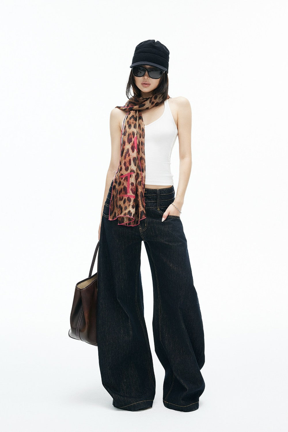 Pink Instinct Leopard Scarf