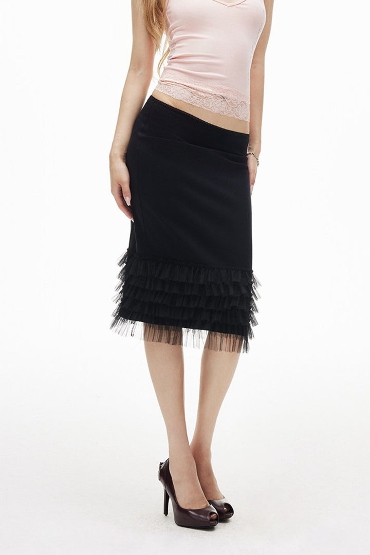Aria Ruffle Pencil Skirt