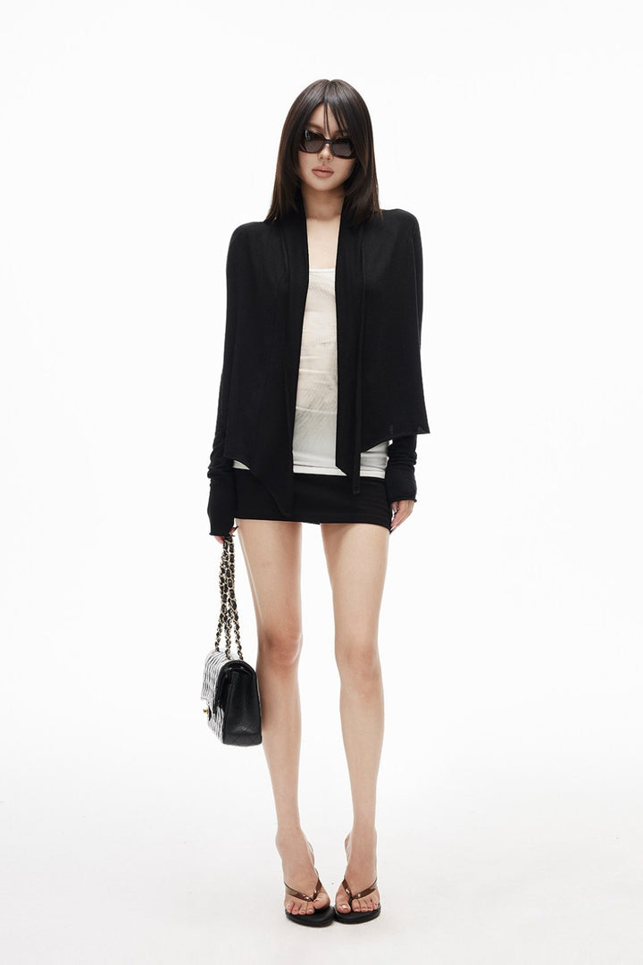 Waterfall Knit Wrap Cardigan