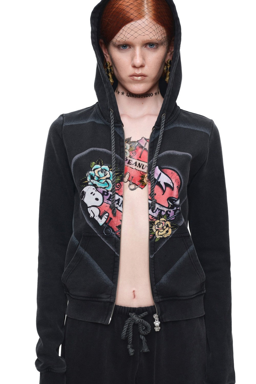 Snoopy Graphic Hooded Jacket