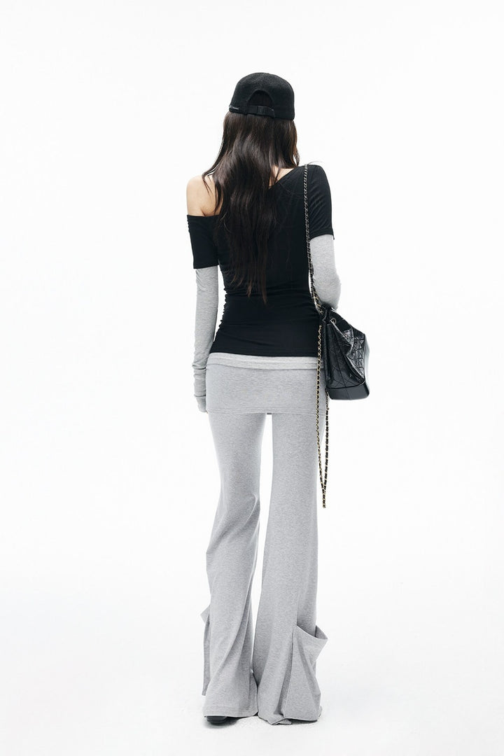 Foldover Flared Duty Leggings