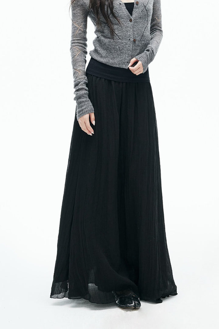 Flowing Crinkle Maxi Skirt