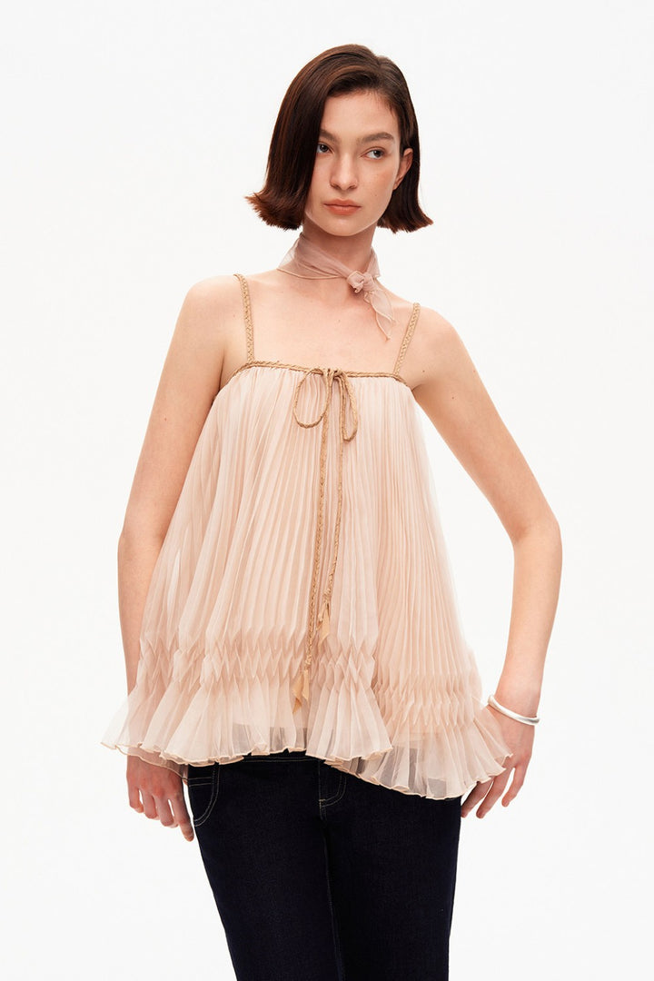 Mira Airy Ribbon Top