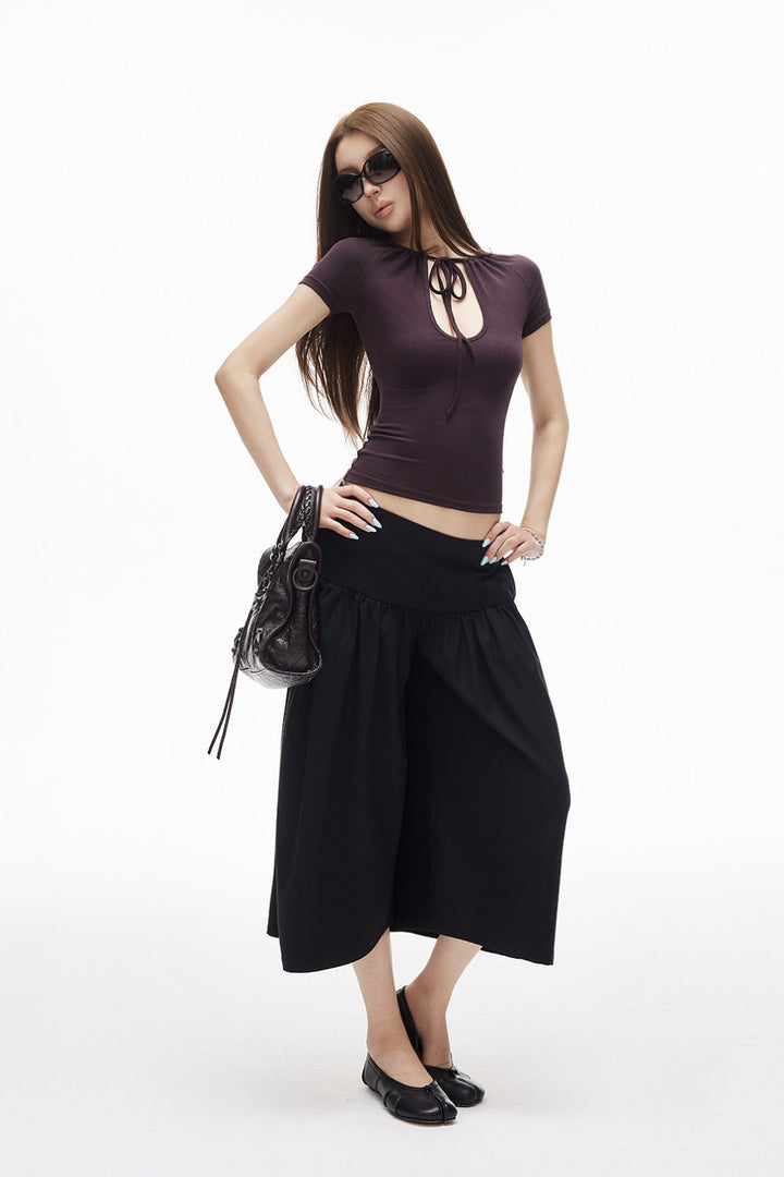 Vanna Tie Keyhole Top