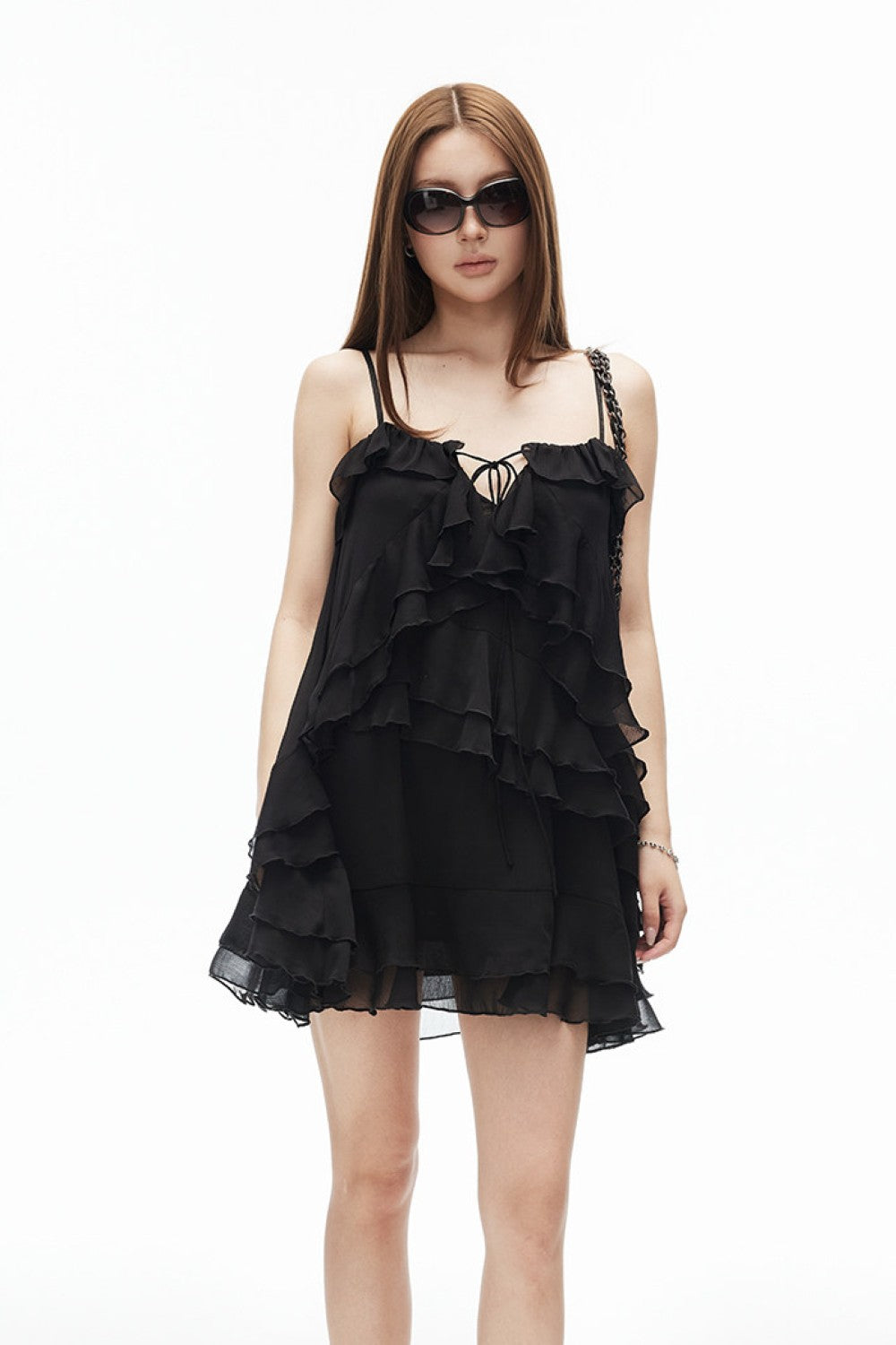 Elia Ruffle Chiffon Camisole