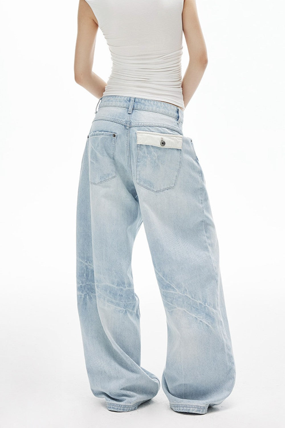 Indie Ice Blue Wide Jeans