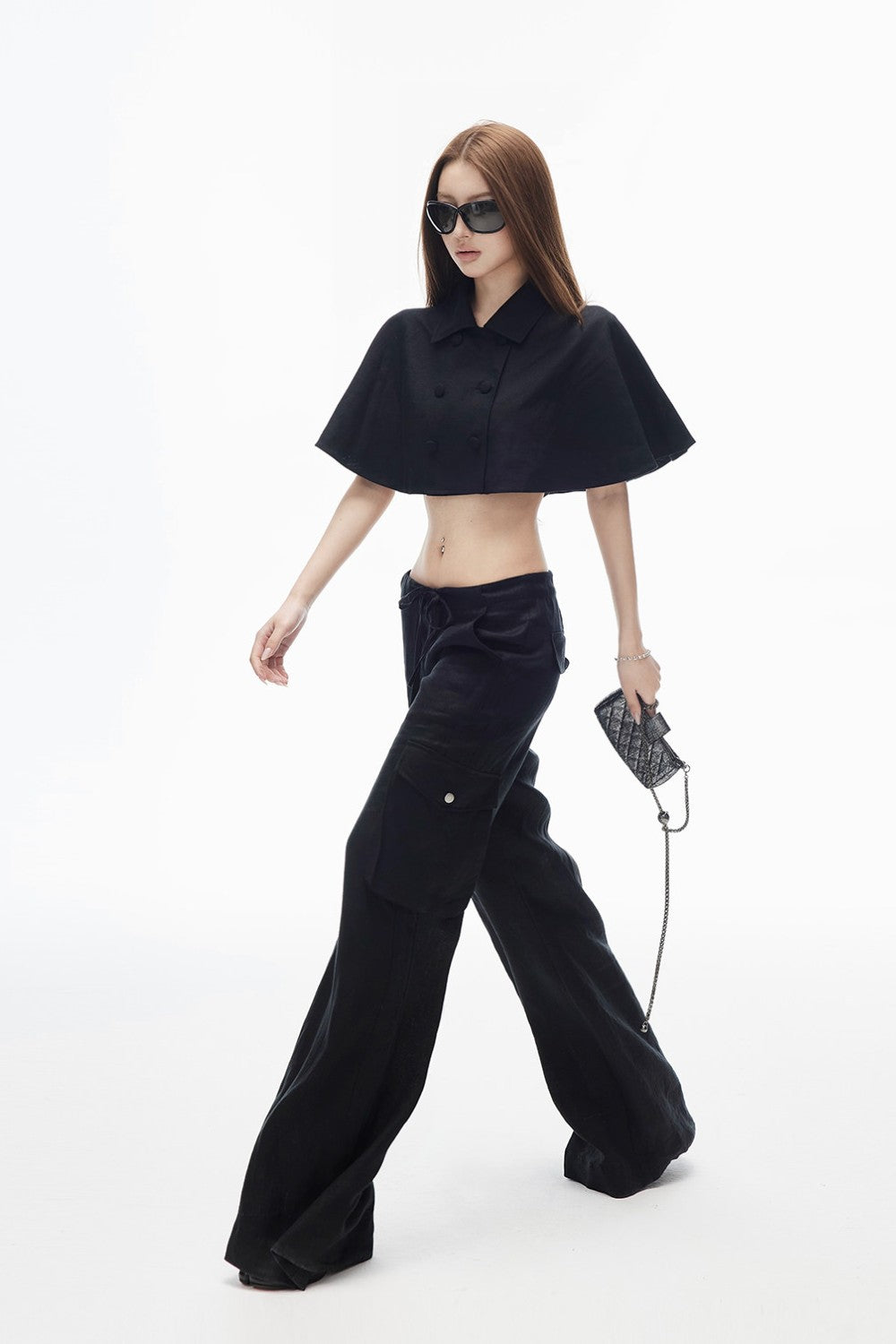 Elira Cropped Cape Blazer