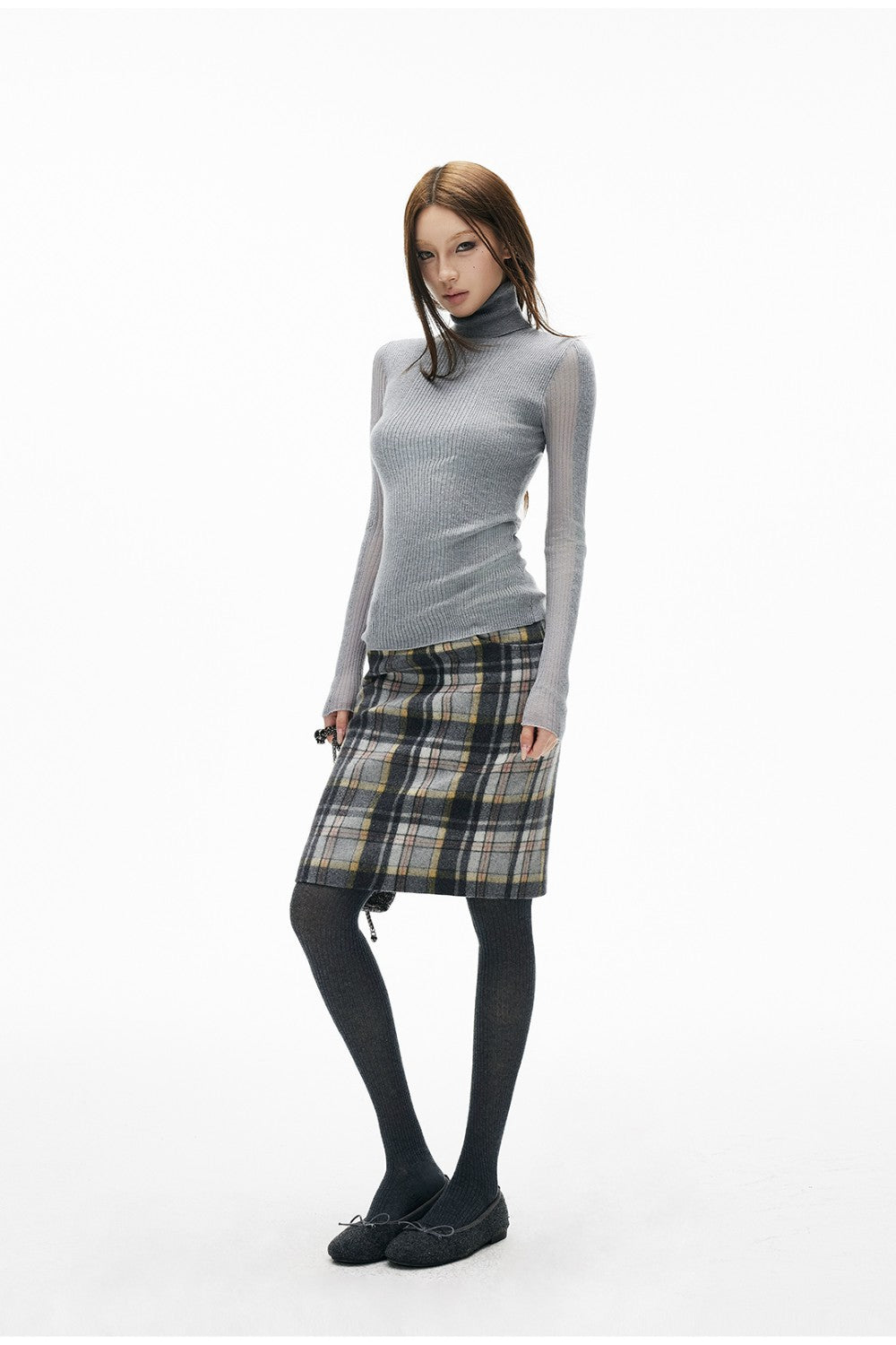 90s Vintage Plaid Skirt