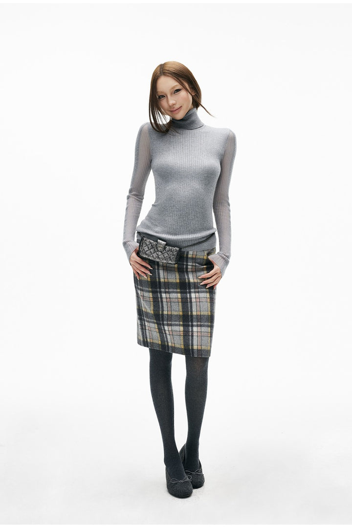 90s Vintage Plaid Skirt