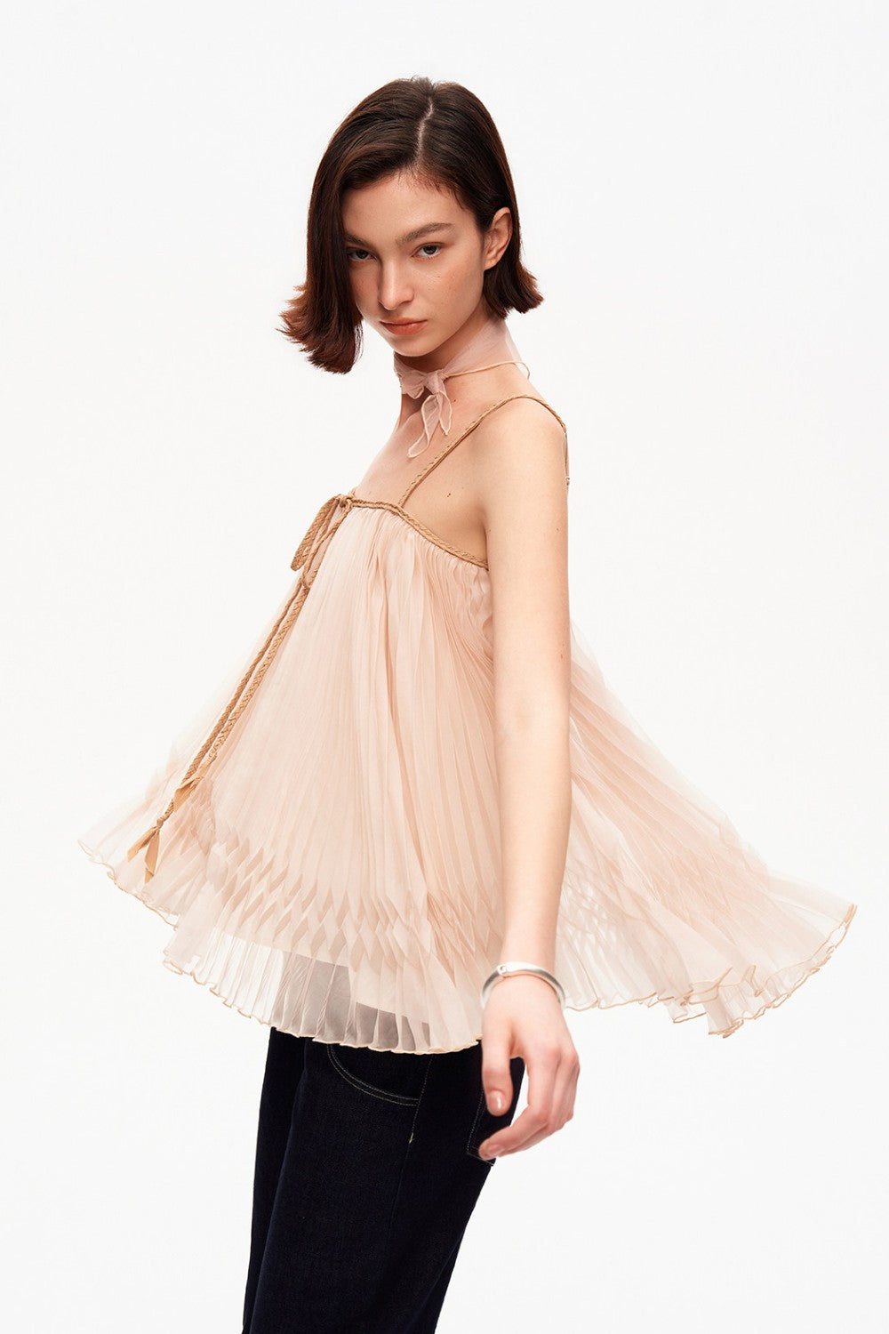 Mira Airy Ribbon Top