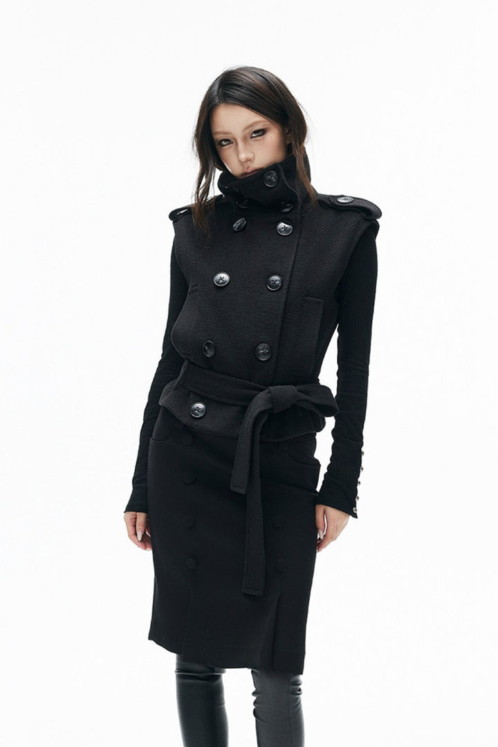 Victoria Military High-Neck Vest