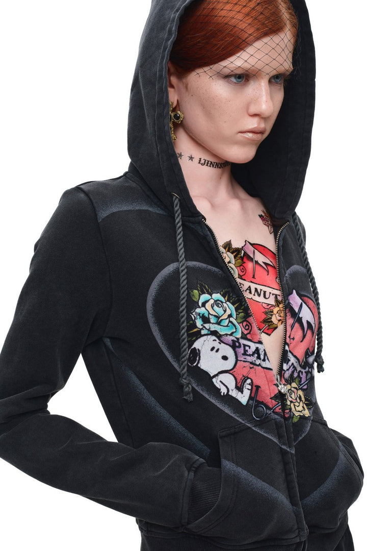 Snoopy Graphic Hooded Jacket