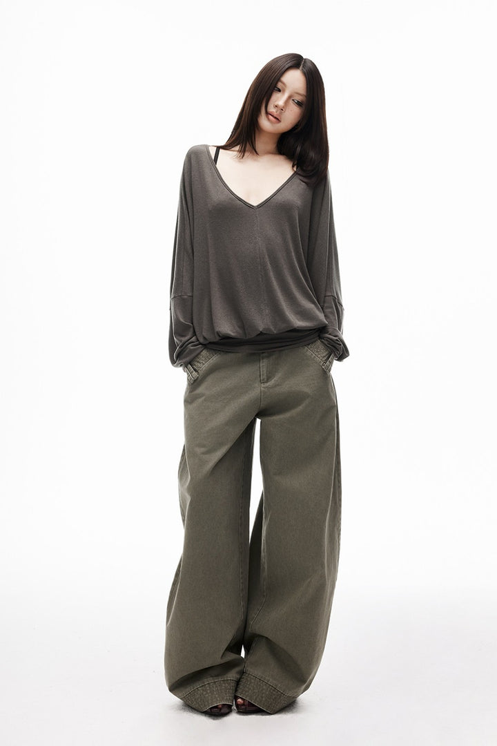 Sage Drift Barrel Jeans