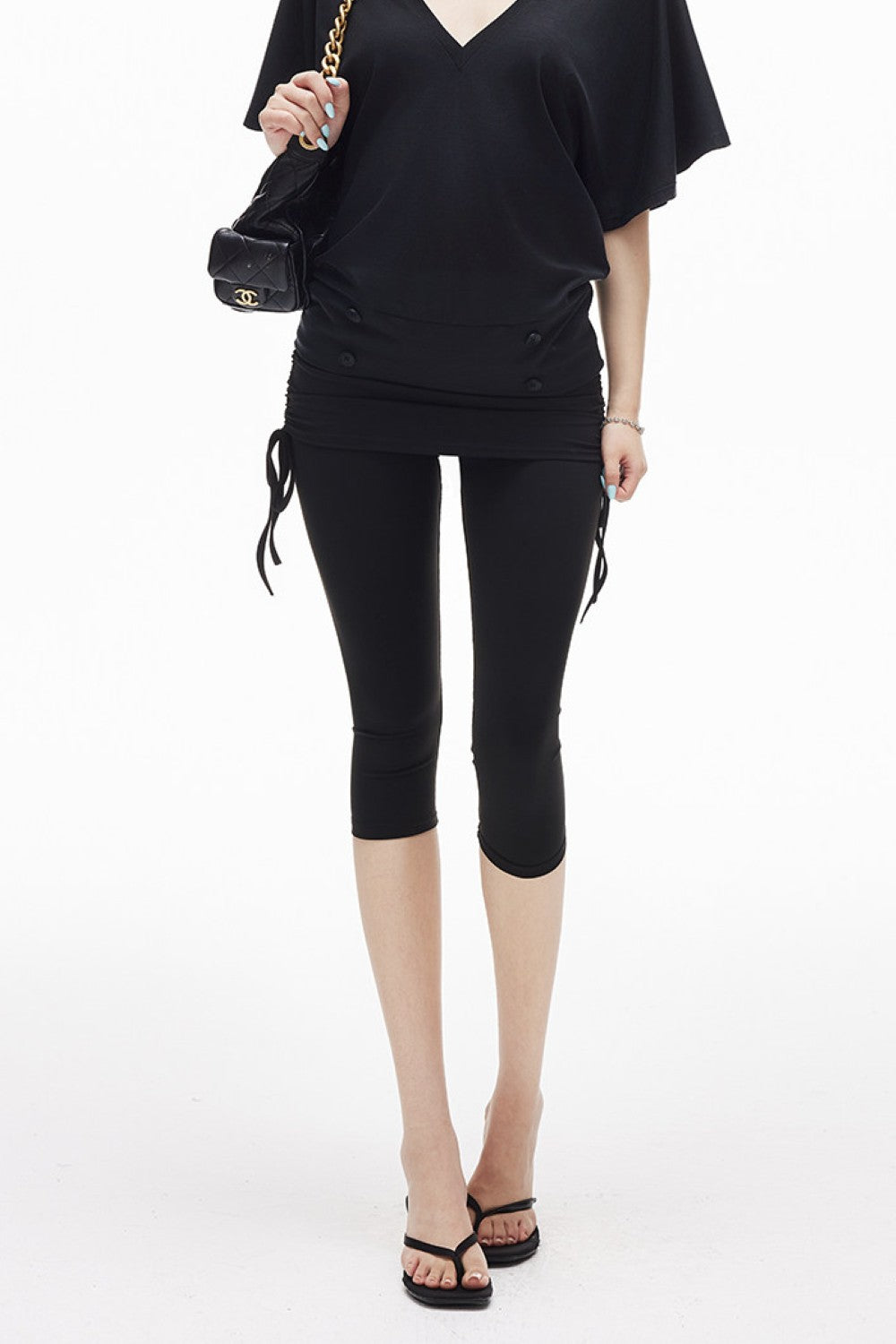 Gia Ruched Capri Leggings