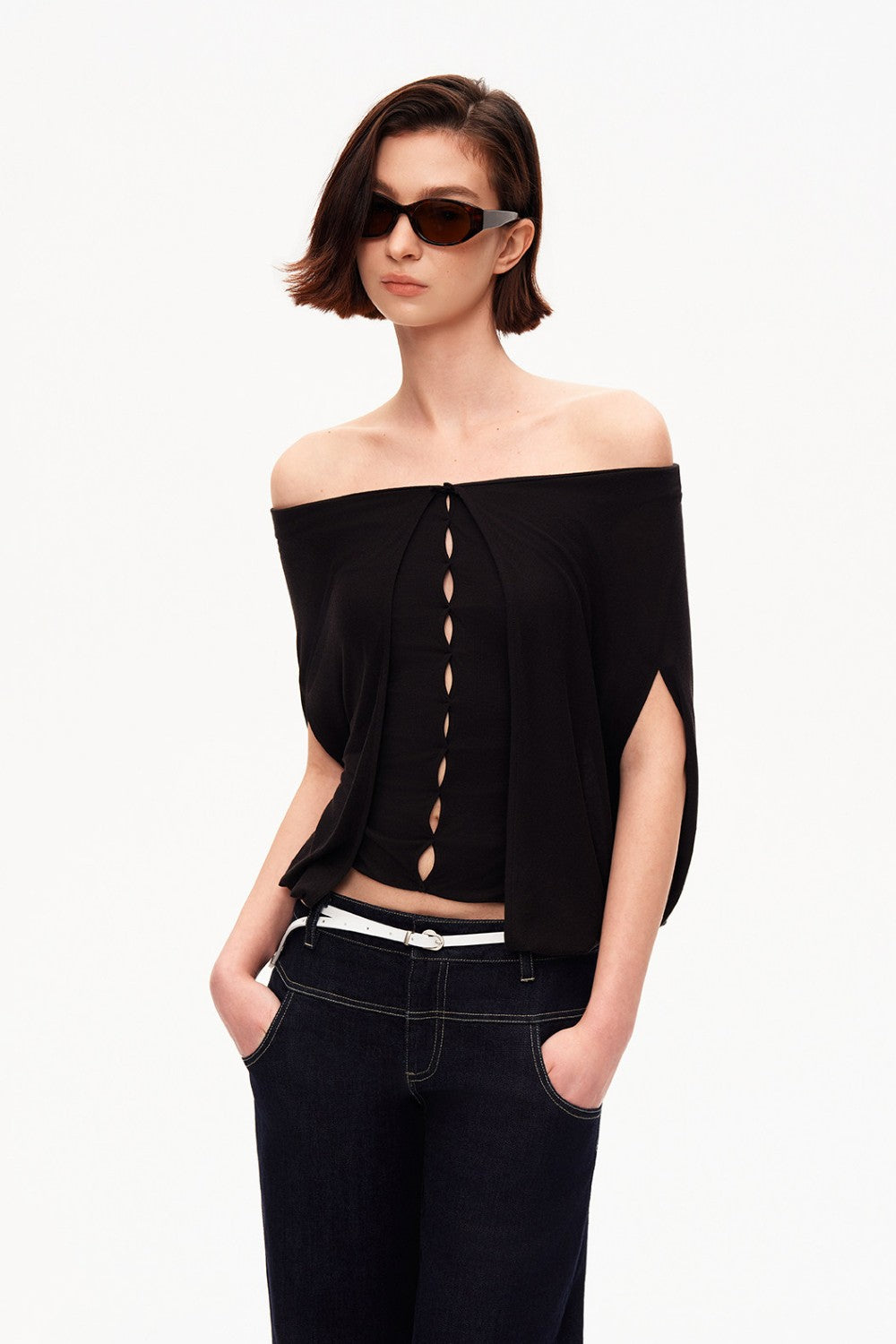 Selene Off-Shoulder Drape Top