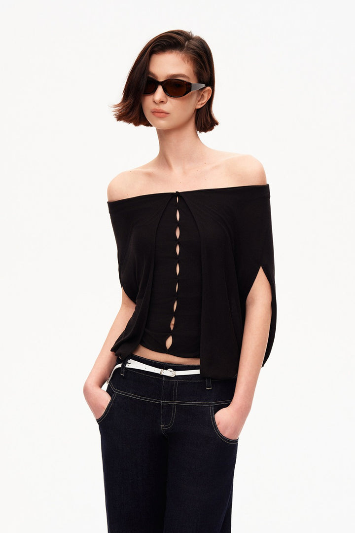 Selene Off-Shoulder Drape Top