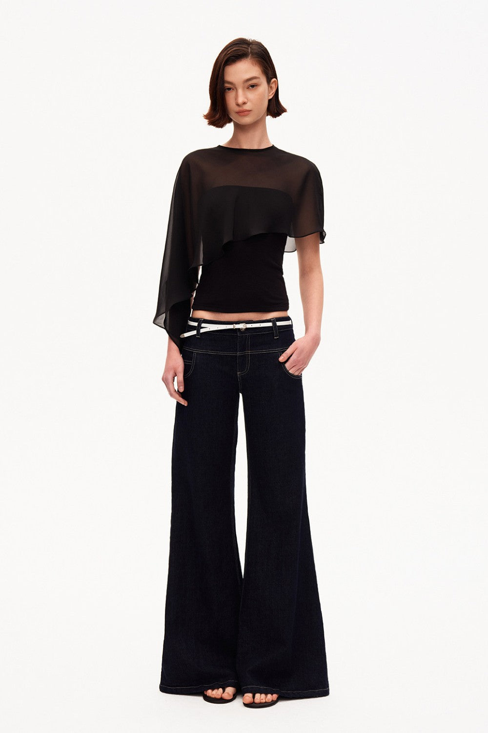 Mila Mesh Cape Top