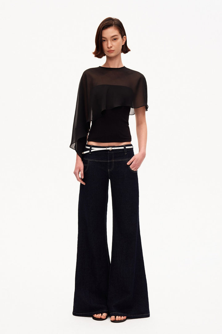 Mila Mesh Cape Top