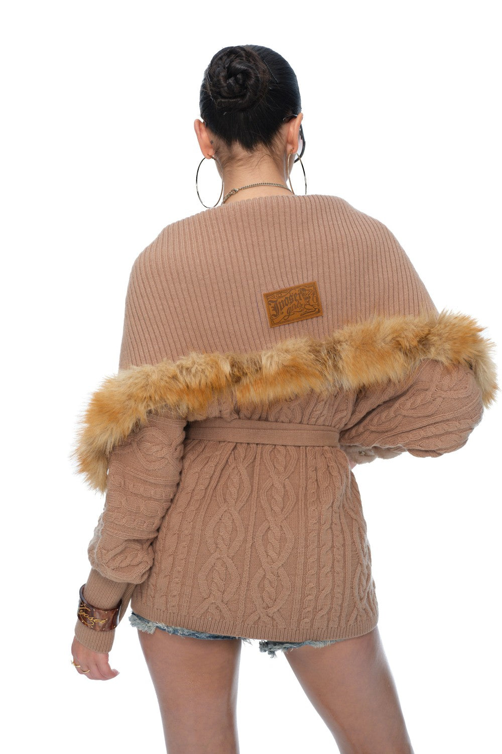 Winona Camel Fur Cardigan