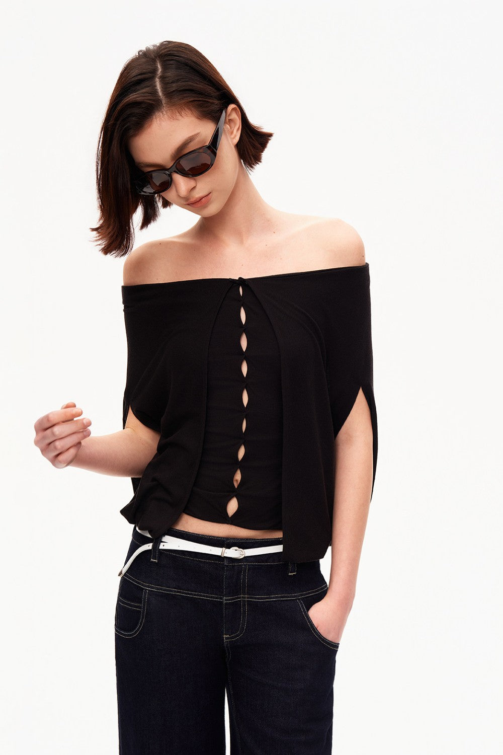 Selene Off-Shoulder Drape Top