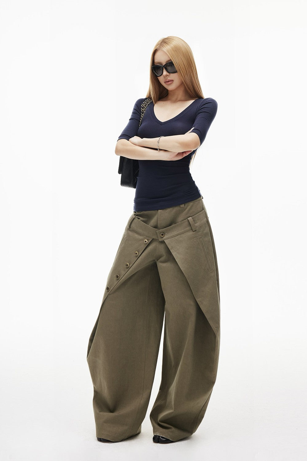 Olive Sculpt Wide Pants