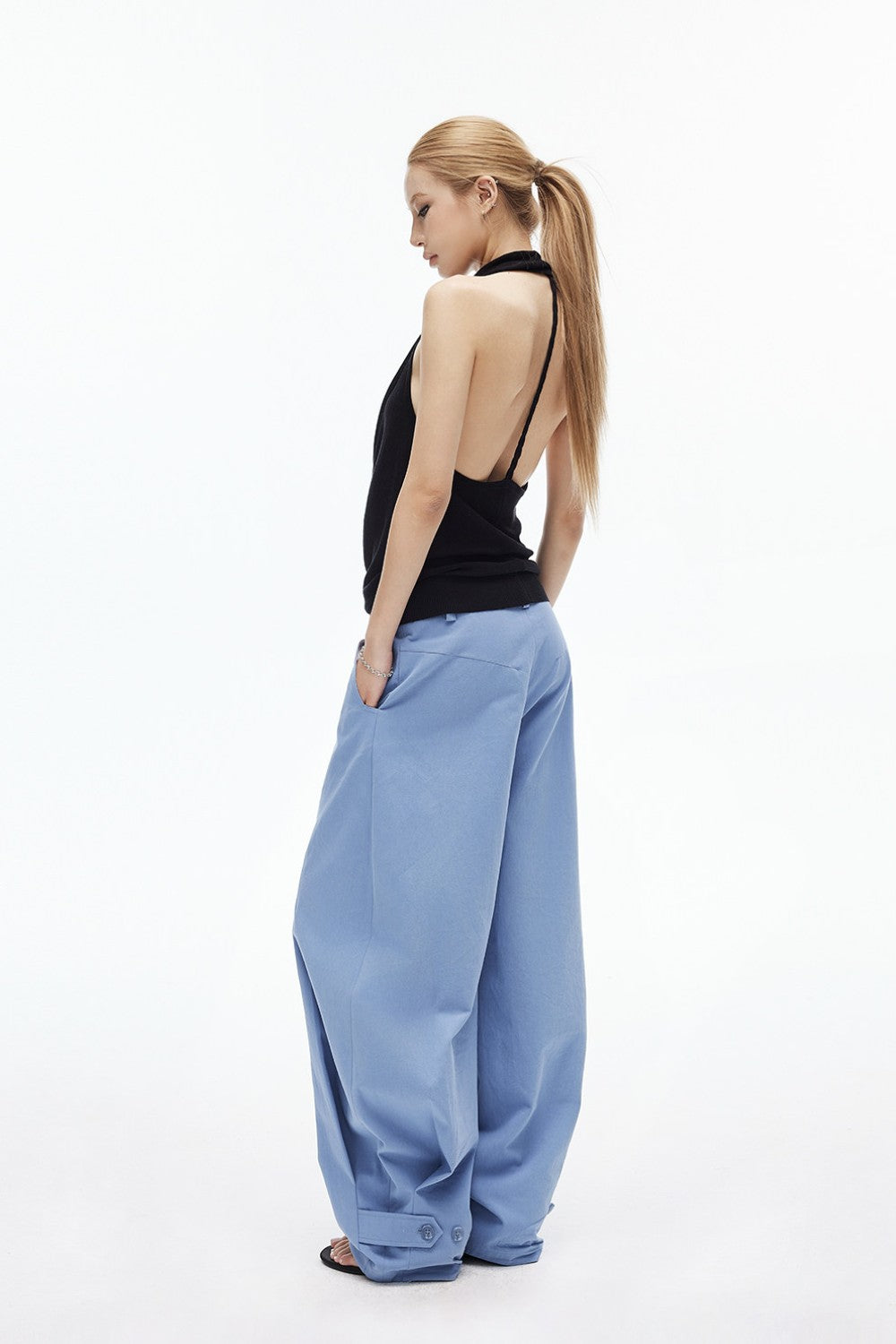 Braided Open Back Halter Top