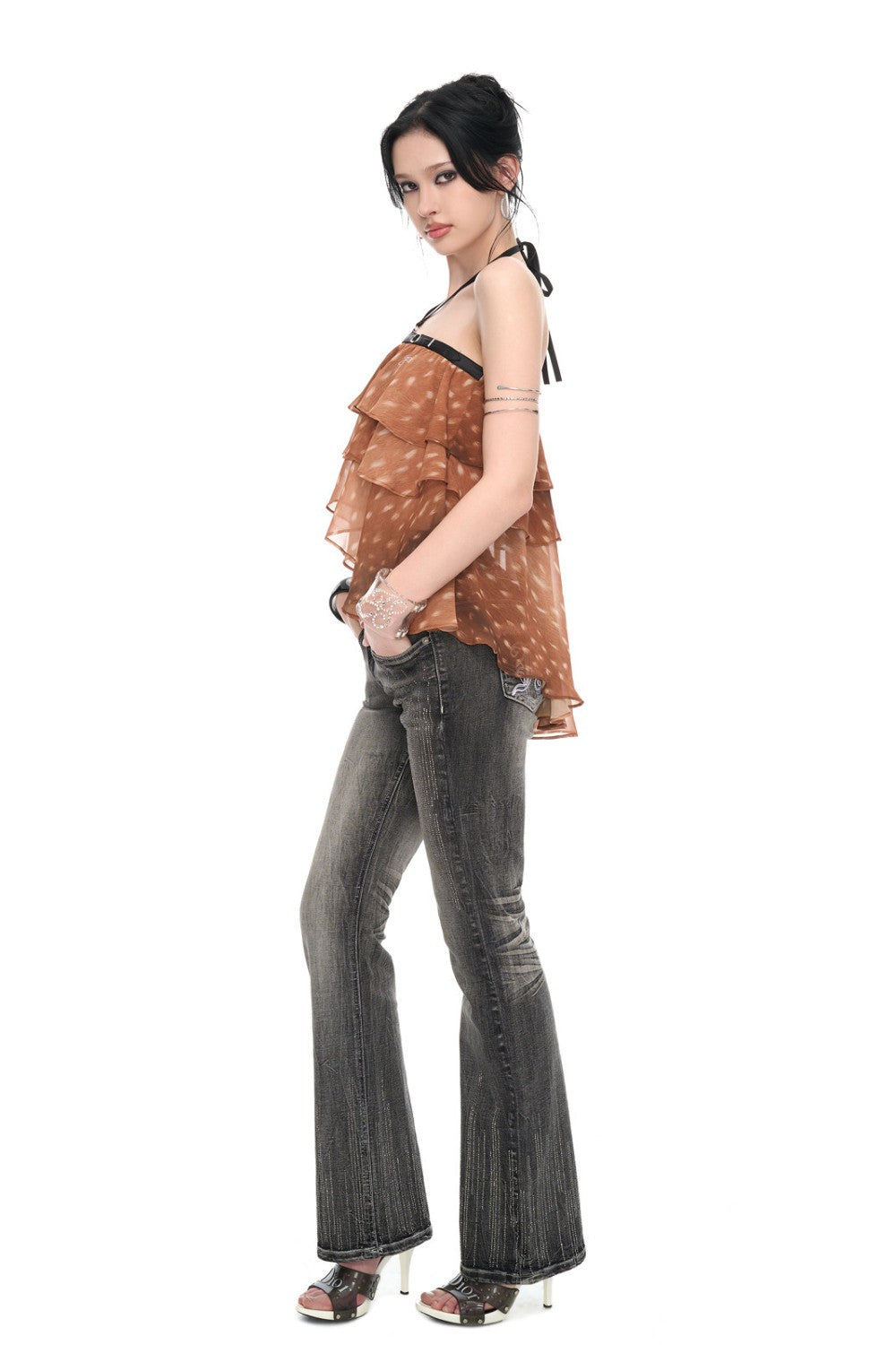 Deer Flutter Halter Top
