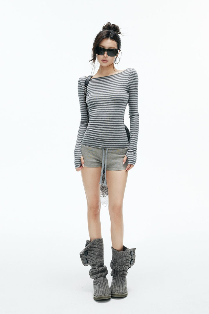 Rue Striped Open-Back Top