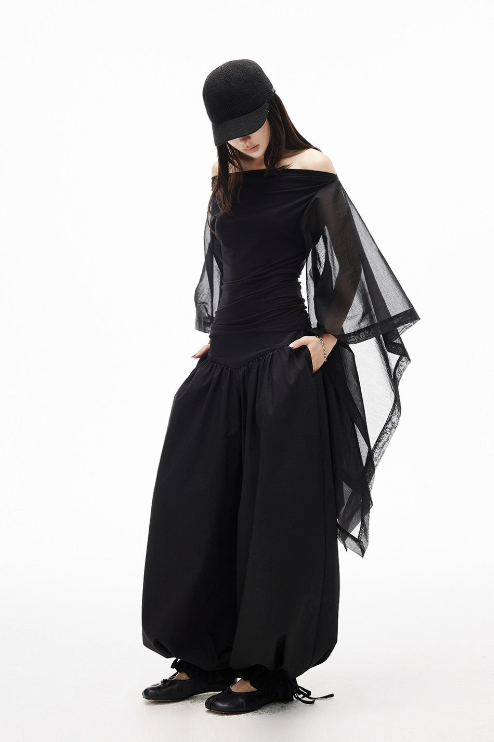 Black Swan Draped Top