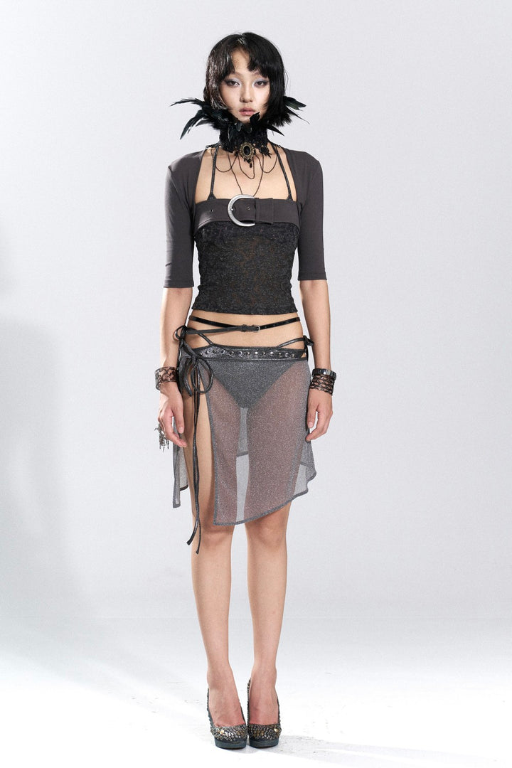 Romance Buckle Lace Top